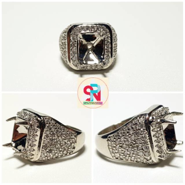 Ring  Emban Micro Setting Desain perak Super Full Zirconnya