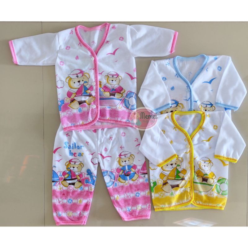 Setelan bayi panjang KATUN perlengkapan bayi lahir