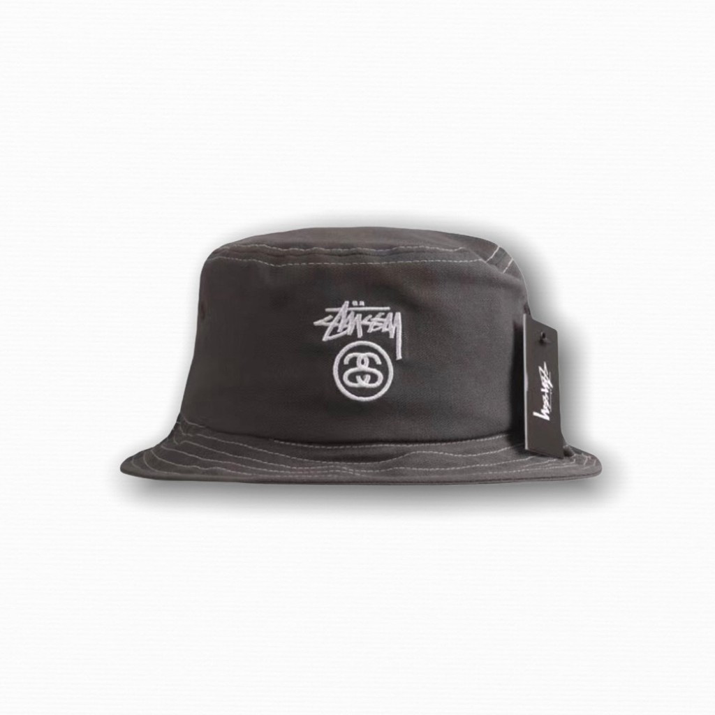 Stussy Washed Stock Lock Bucket Hat Black