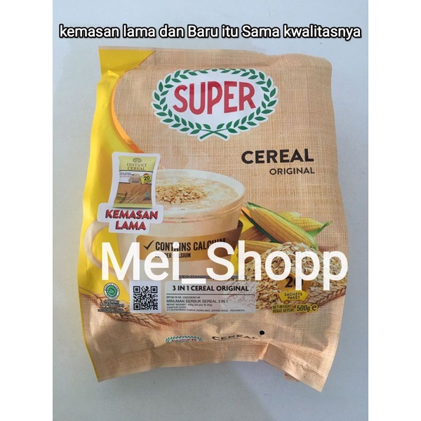 

Super Instant 3in1 Cereal Original 20 sachets 500gram Produksi Malaysia