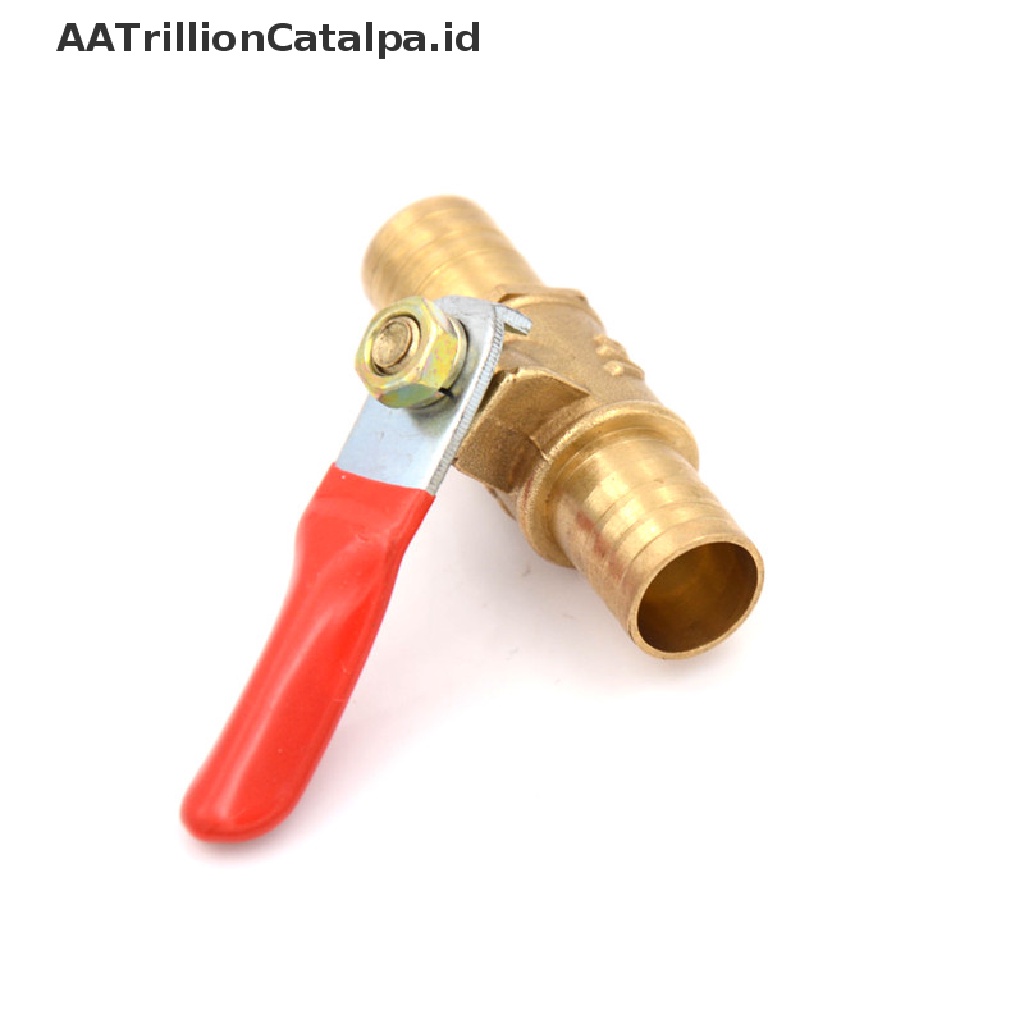 (AATrillionCatalpa) Katup Bola Kuningan 12mm Untuk Selang Air / Udara / Gas / Bensin