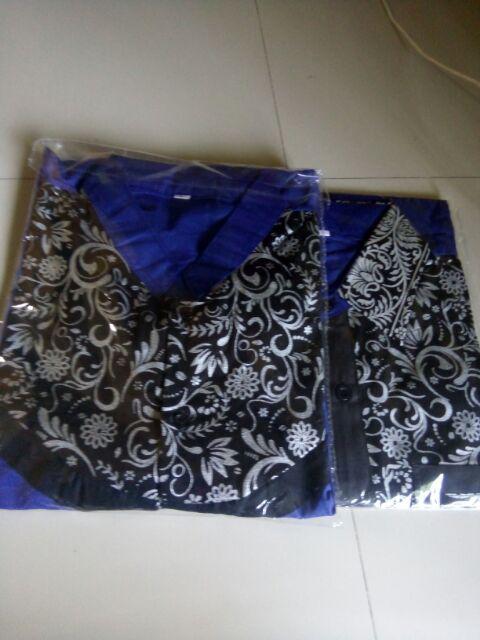 Maura/couple Kombinasi/sania Ruffle Batik Couple Pesta S.m.l.xl.xxl