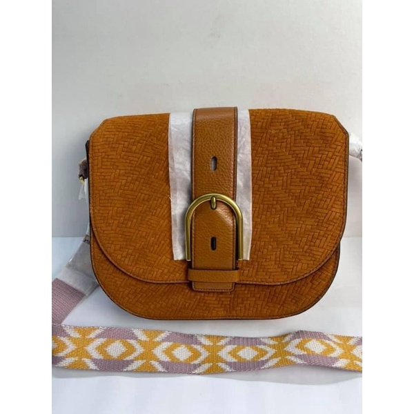 Tas Fossil Wiley saddle bag tan