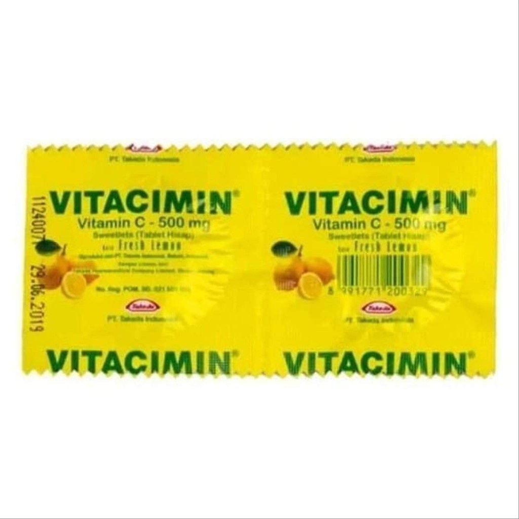 Jual Vitacimin Strip 500 Mg Rasa Lemon Tablet Hisap Favorit Vitamin C Tablet Hisap Favorit Bisa