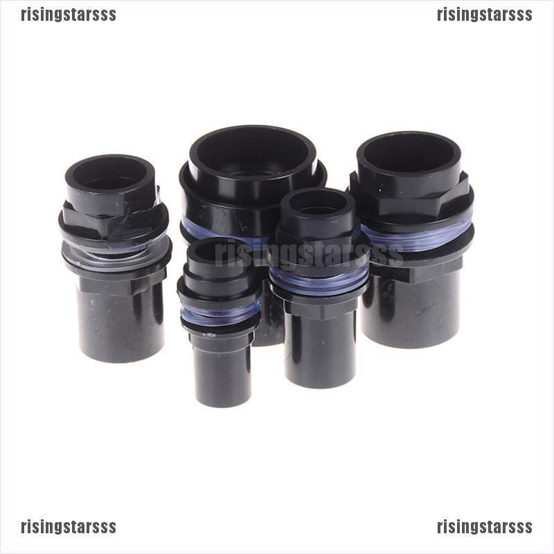 RSID span-new Black Straight Tube Pipe Fitting Connector PVC Joint Fish Tank Aquarium Pi jelly