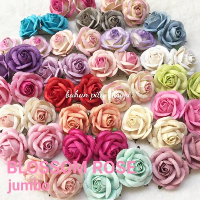 Paper Flower Blossom Rose Jumbo 5 cm Seri A