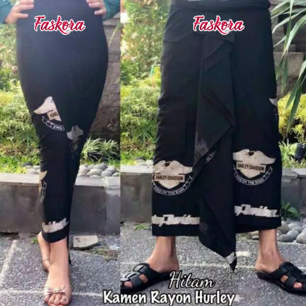 Kamen Kamben Bali Pria Lembaran Rayon Harley Davidson