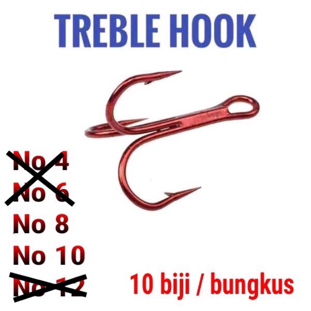 Treble Hook Merah