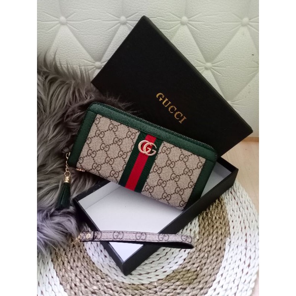 DOMPET GUCCI PANJANG 1 RESLETING FREE BOX