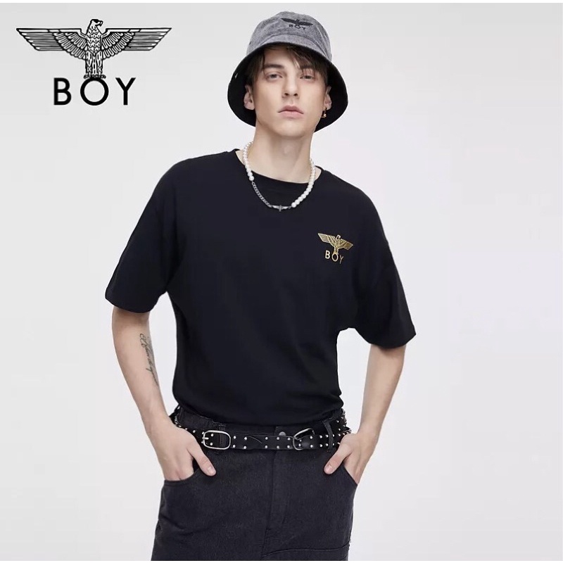 BOY20 KAOS BOY LONDON WINGS GOLD IMPORT PRIA WANITA ASIA EROPA KOREA