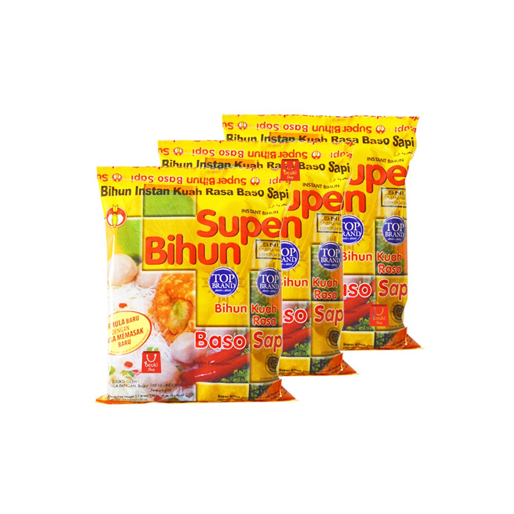 

PAKET ISI 3 Super Bihun Baso Sapi Bihun Kuah Instan - 3pcs x 51gr