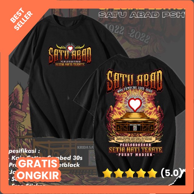 4r5o / /Kaos psht kaos satu abad psht terbaru kaos psht spesial 1 abad psht emas   ROUND   Gambar