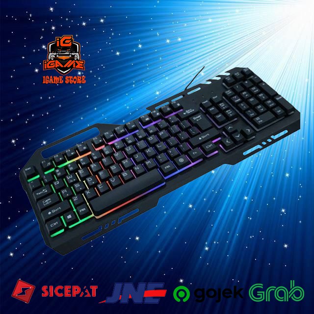 READY Gan Keyboard Gaming Membrane Rainbow Lighting Liva AX320G MANTAFFF