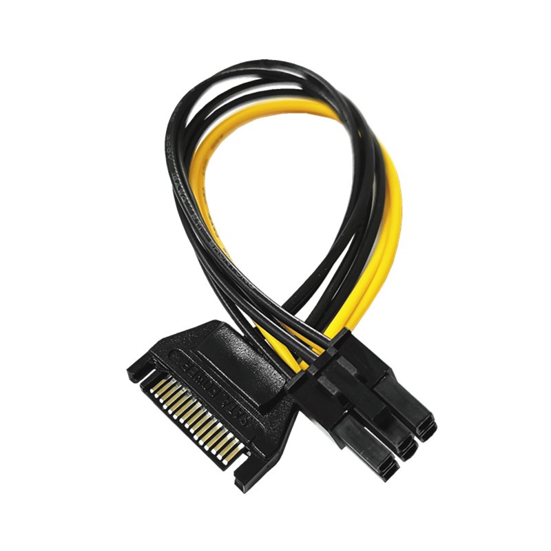 Kabel Sata Power 15pin Male To 6 Pin Male PCIE