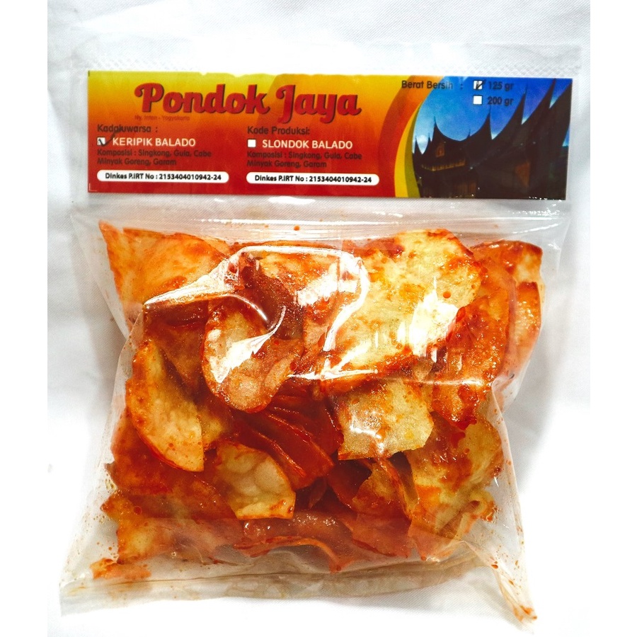 

keripik balado bulat (125gr) pondok jaya - kripik singkong