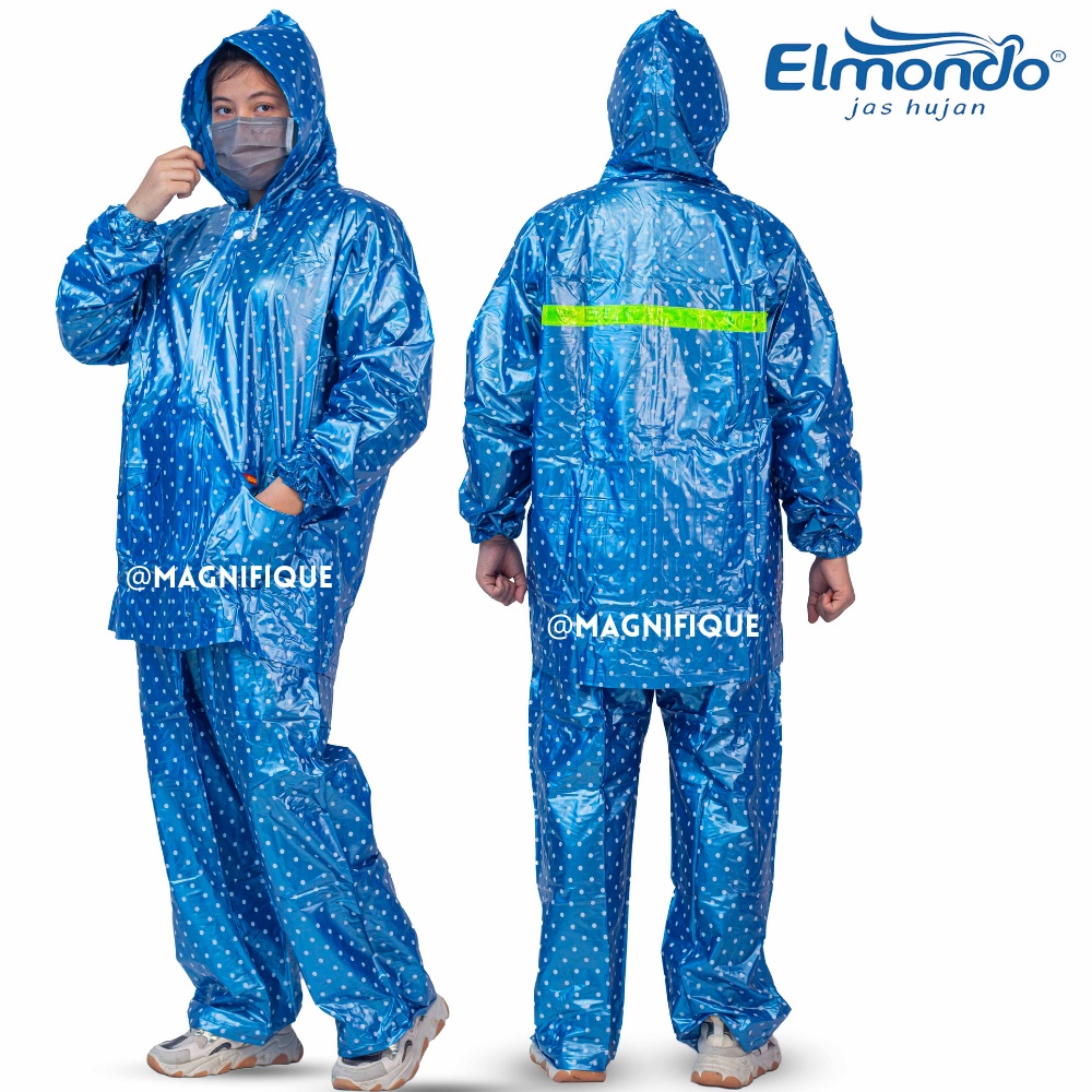 Mantel Hujan Dewasa Jas Hujan Wanita Polkadot Jas Hujan Pria Tebal Anti Sobek Setelan Jas Ujan Murah