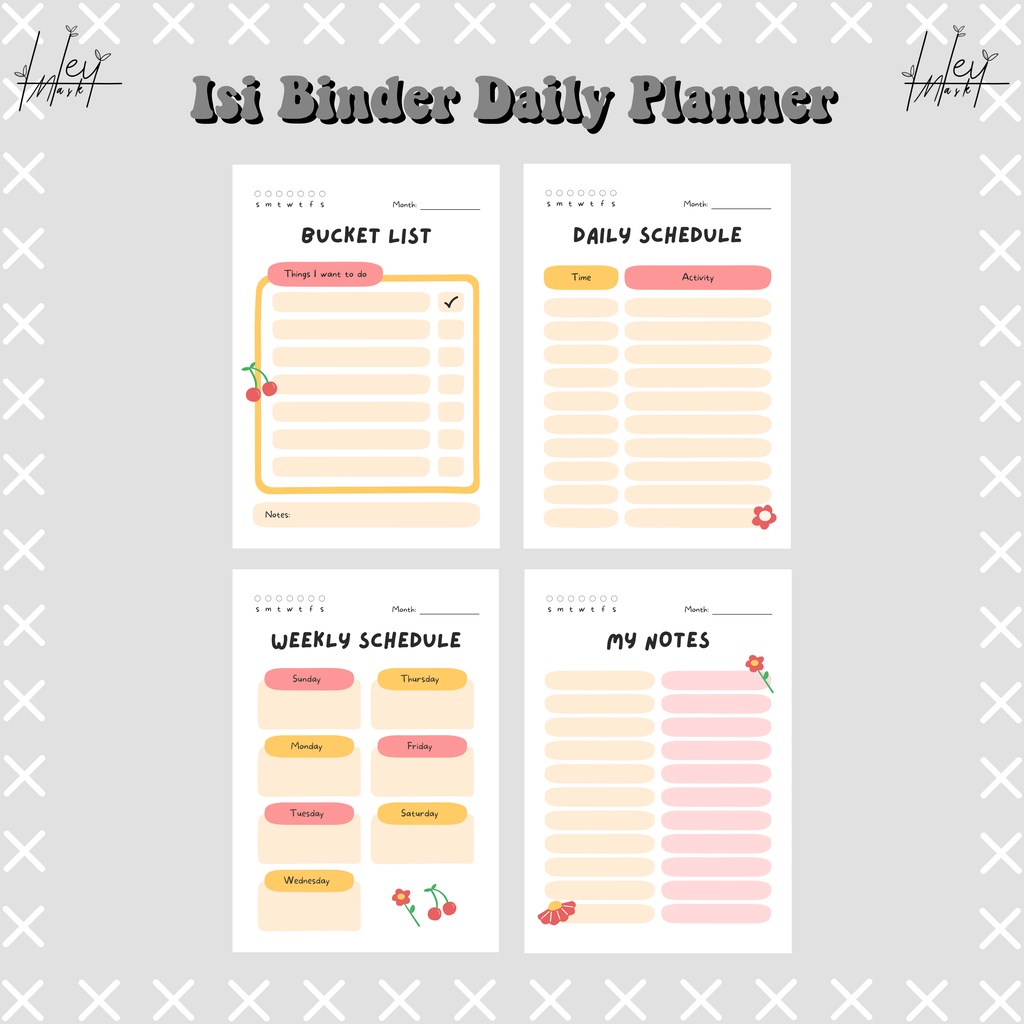 

[HM] INOTEPAD DAILY PLANNER A5/B5 Yellow Pink Blush Geugu
