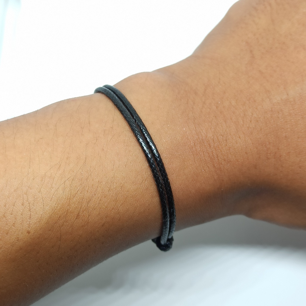 Gelang Tali Hitam / Gelang Tali Korea Hitam Polos Murah