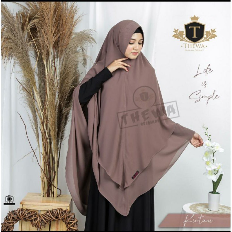Thewa/khimar kintani ori thewa/ceruty babydoll/soft pet/dua layer/pet antem/khimar jumbo/khimar syar