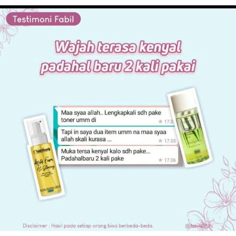 FABIL MAKEUP REMOVER DOUBLE CLEANSER UNTUK KULIT KERING, NORMAL, BERJERAWAT DAN BERMINYAK