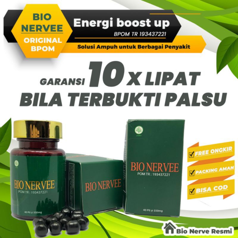 PROMO BIO NERVEE 100% ORIGINAL BIO NERVE ASLI MALAYSIA PIL AJAIB OBAT HERBAL NYERI LUTUT KAKI SENDI-1