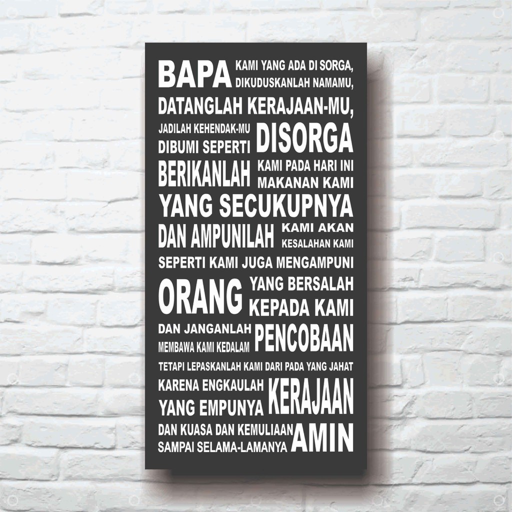 Jual Hiasan Dinding Kamar Rumah Rohani Kristen/Katolik Wall Decor ayat ...