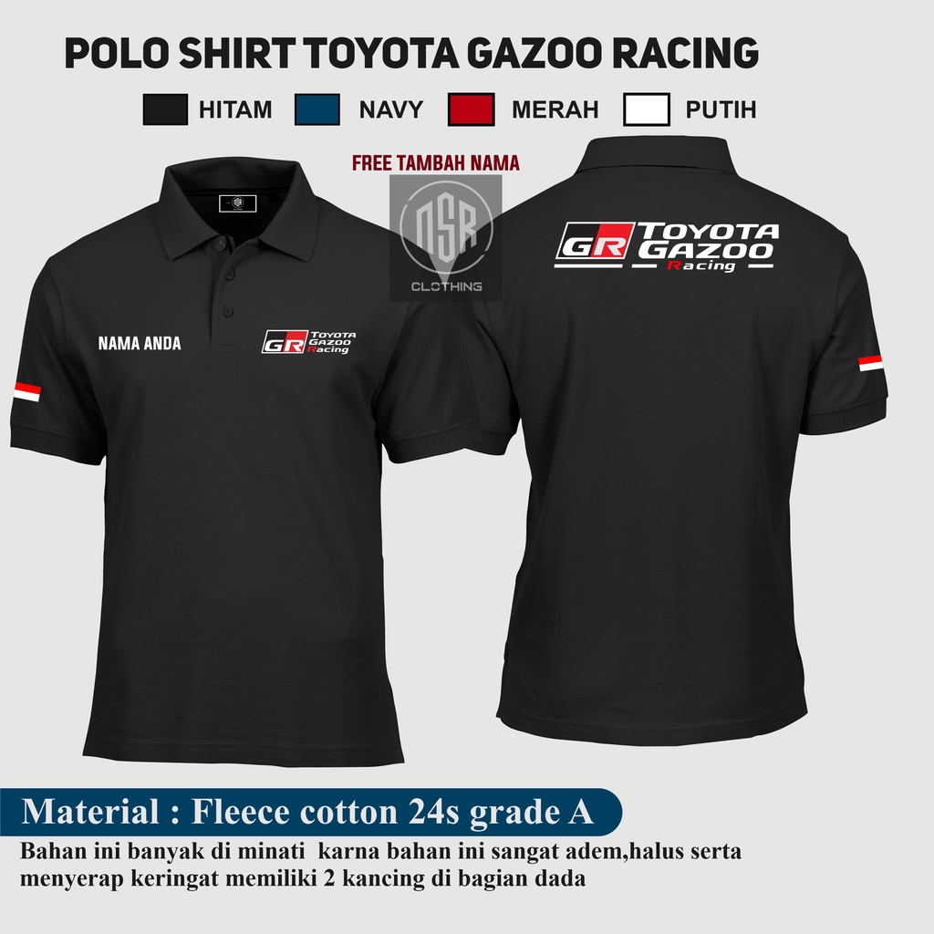 POLO SHIRT TOYOTA GAZOO RACING /BAJU GAZOO RACING