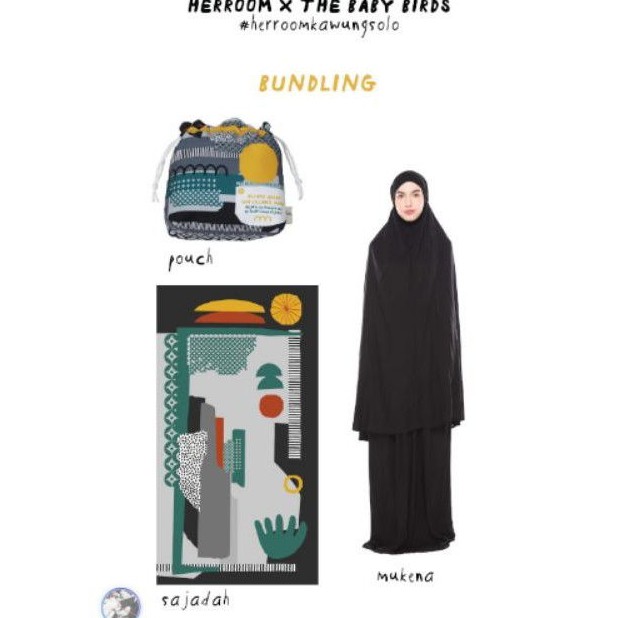 herroom kawung solo ireng mukena