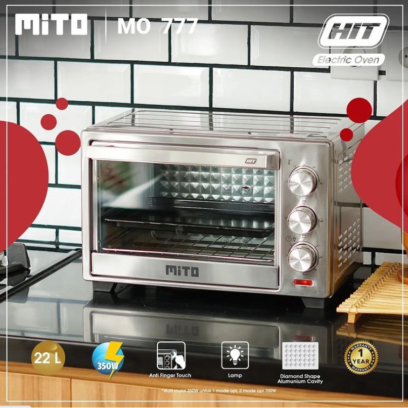 Oven Listrik Mito MO 777 Kapasitas 22 Liter Oven Mito 777 Oven Panggangan Oven Toaster Maspion