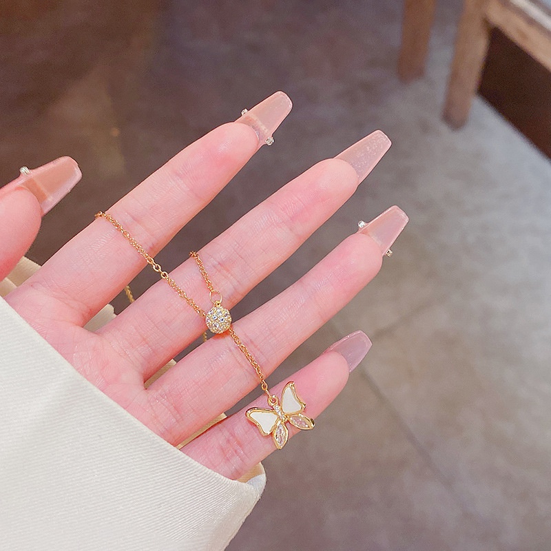 Kalung Choker Bahan Titanium Aksen Mutiara Untuk Wanita