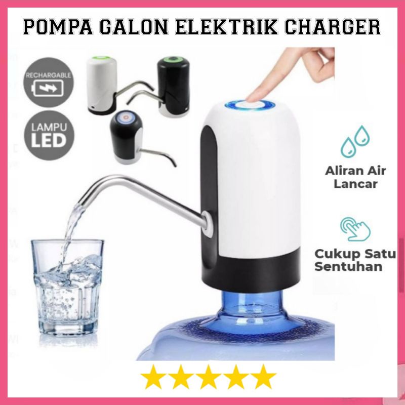 POMPA AIR GALON AQUA ELECTRIC MURAH / Pompa Air Galon Mesin Otomatis Elektrik Charger