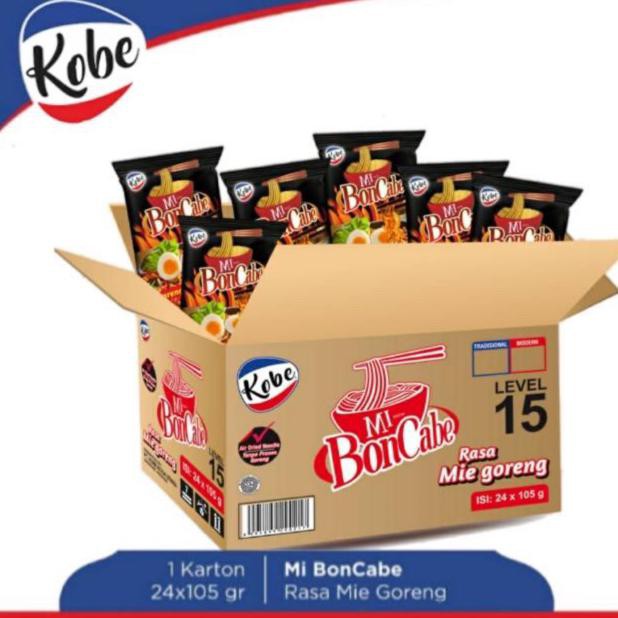 

{BISA COD} READY STOCK - Mi / mie Boncabe kobe rasa Mie Goreng Level 15 (1 karton/1dus) TERLENGKAP