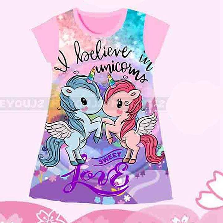 Casual Dress Anak cewek Terlaris Unicorns Sweet Love