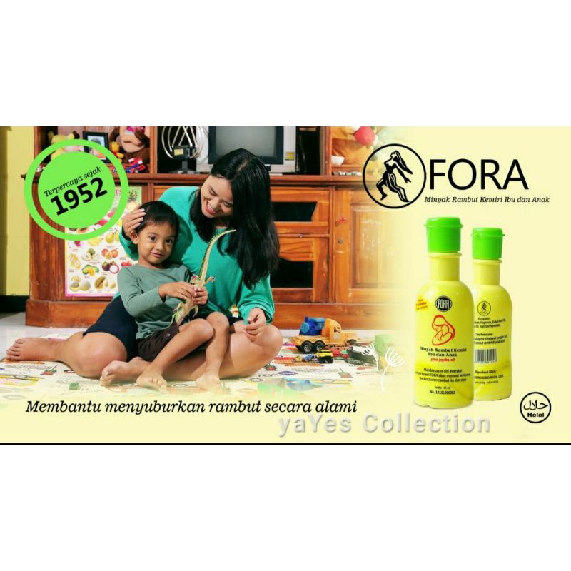 Fora Minyak Kemiri dan jojoba oil 65ml merawat rambut alis bayi tebal lebat menghitamkan hair Lotion