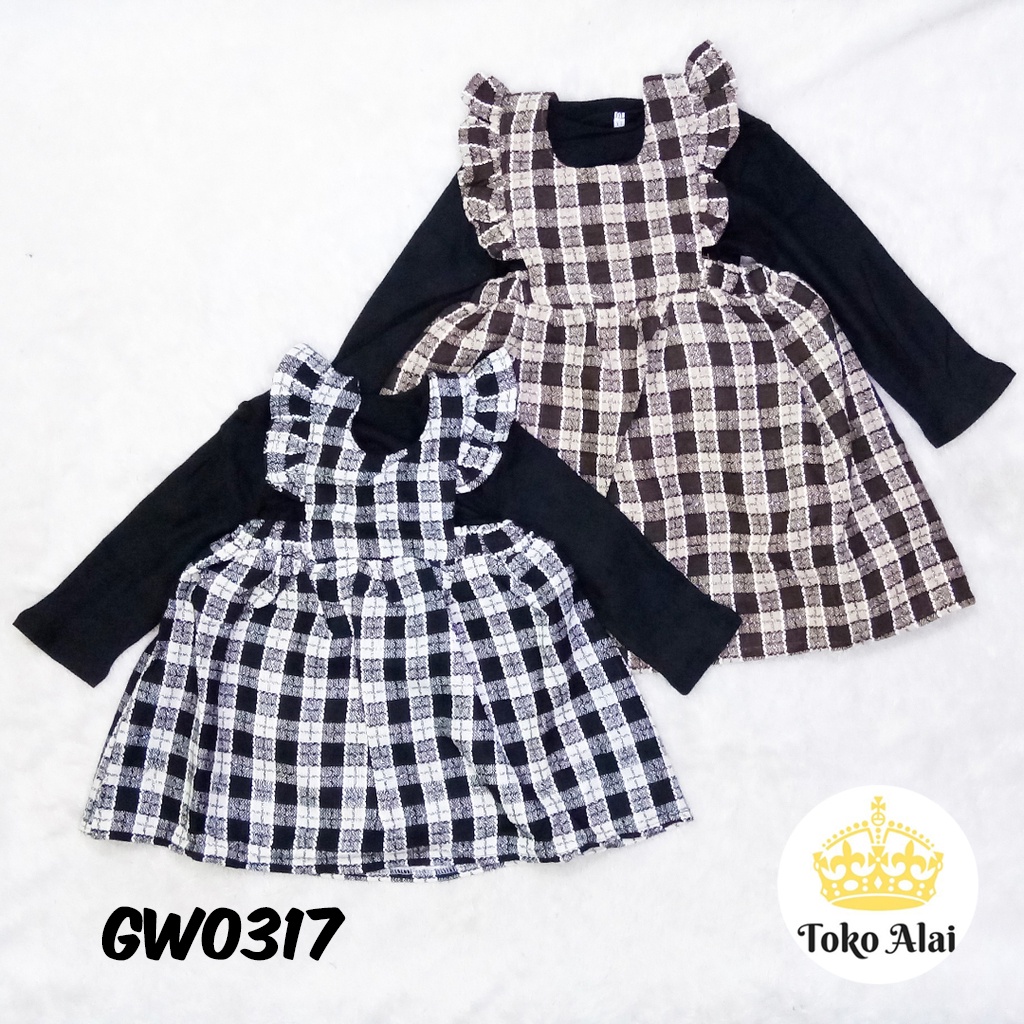 Dress PRINCESS Anak Perempuan Lengan Panjang Rajut Dengan Dalaman Terpisah GW0317
