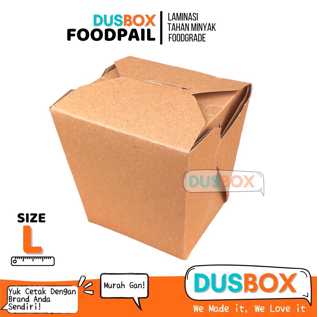 RICE BOX L / RICE BOX PAPER / KEMASAN RICE BOX / FOOD PAIL /BOX FOODPAIL / KEMASAN FOOD PAIL / FOOD 