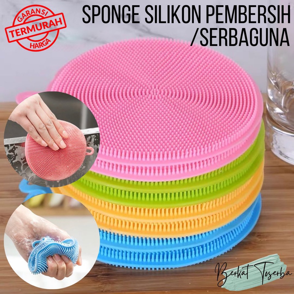 VS BG - SPON SILIKON Alat Cuci Piring Wajan Silicon Pembersih Serbaguna Dapur IMPORT