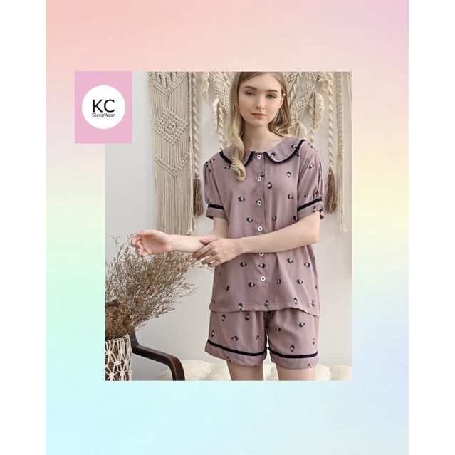 KC Ease Fam Cupcake Piyama Wanita Baju Tidur Lengan Pendek Celana Pendek
