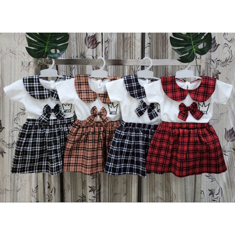 Baju anak.perempuan stelan rok Hello