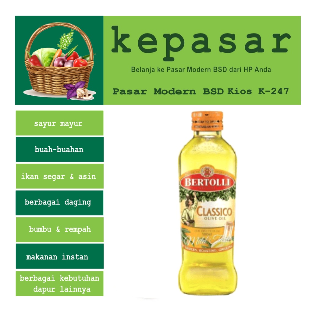 

Classico Olive Oil 500 mL BERTOLLI