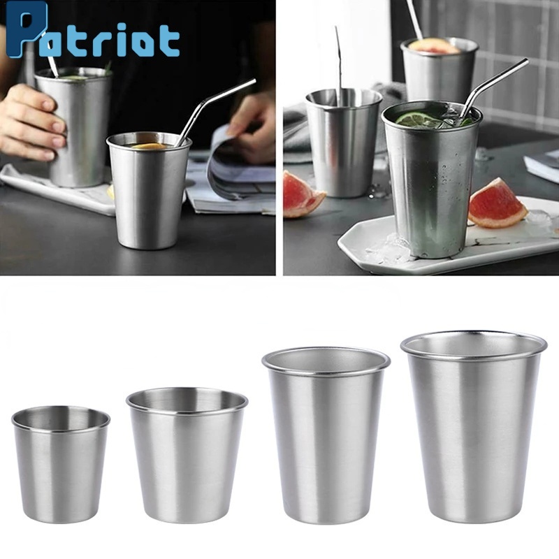 1PCS 304 Stainless Steel Metal Portable Beer Cup for Outdoor Travel  Home Camp Mugs Kitchen Useful Tableware