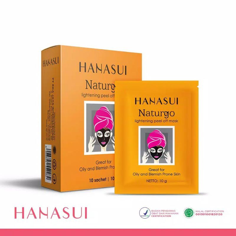 (10pcs) Masker wajah Naturgo Hanasui