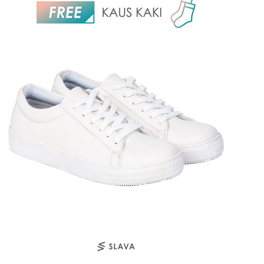 SLAVA - Blossom White Sepatu Sneakers Wanita - Original Footwear 스