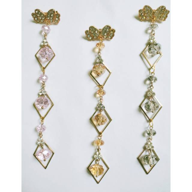 Bross Dagu Juntai Kristal Lux Panjang