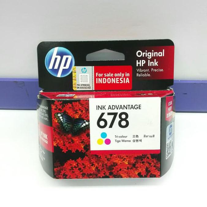 

TINTA PRINTER ORIGINAL HP 678 colour