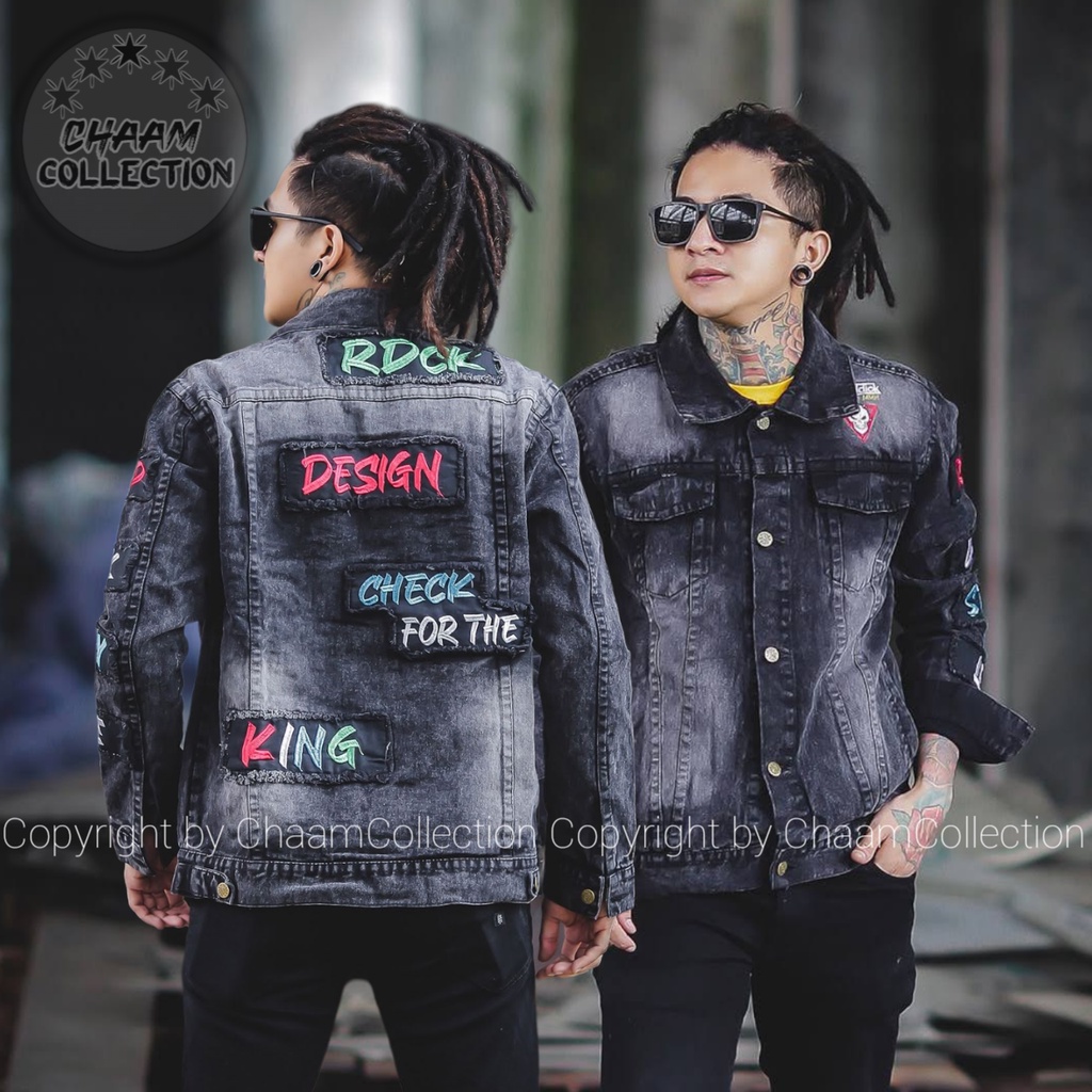 NEW Jaket Jeans Denim Bordir Belakang|Jaket Denim Printing Belakang