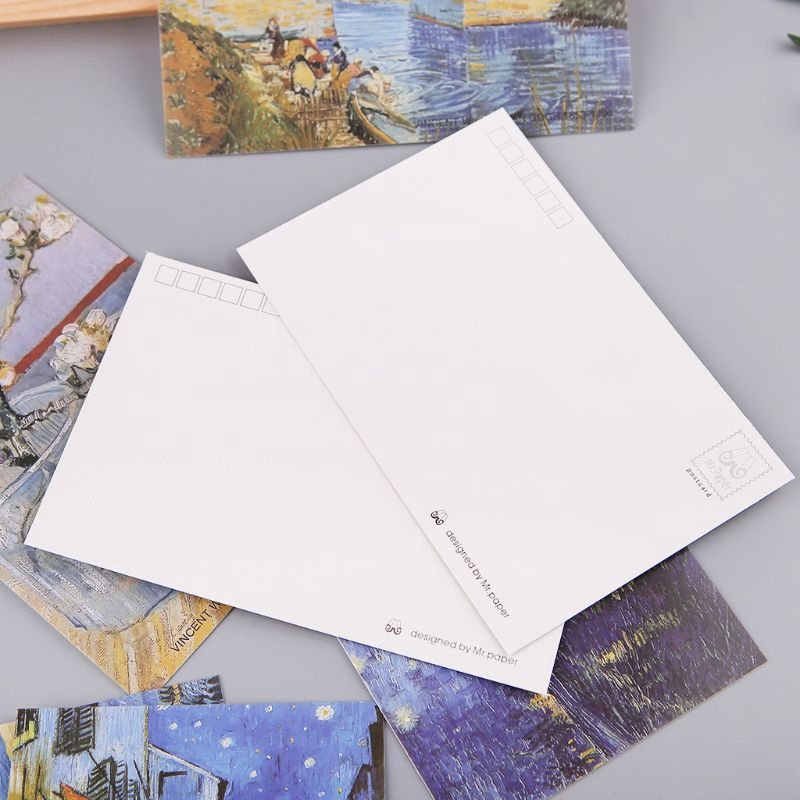 

Terlaris ✨ - love*30 Sheets Famous Person Paintings Retro Vintage Postcard Christmas Gift Card Wish Poster Cards3.1.23