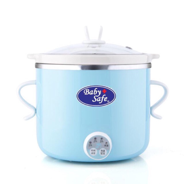 Baby safe digital slow cooker lb007 0.8 liter - alat masak mpasi bayi