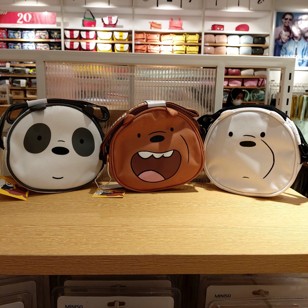 MINISO We Bare Bears Slingbag/Tas Selempang We Bare [READY STOCK]
