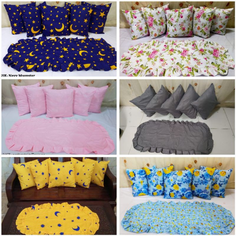 Sarung Bantal Sofa Set Taplak Meja